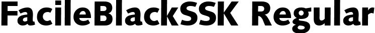 FacileBlackSSK Regular font - FacileBlackSSK.ttf