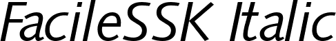 FacileSSK Italic font - FacileSSKItalic.ttf