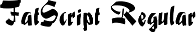 FatScript Regular font - FatScript.ttf