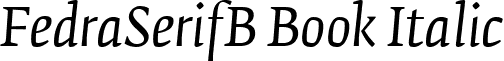 FedraSerifB Book Italic font - FedraSerifB-BookItalic.ttf