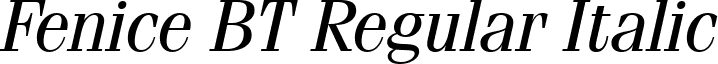 Fenice BT Regular Italic font - FENICENI.ttf