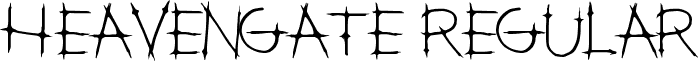 HeavenGate Regular font - HeavenGate.ttf