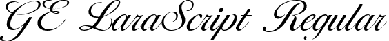 GE LaraScript Regular font - GELaraScript.ttf