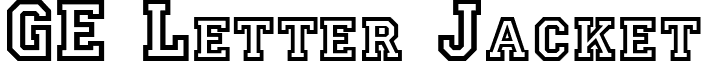 GE Letter Jacket font - GELetterJacket.ttf