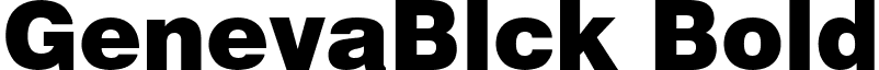 GenevaBlck Bold font - GenevaBlck.ttf