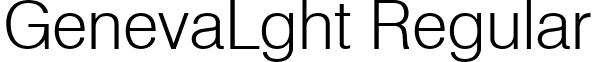 GenevaLght Regular font - GenevaLght.ttf