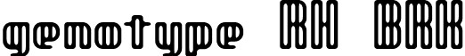 genotype RH BRK font - genotyrh.ttf