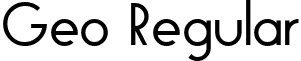 Geo Regular font - GeoRegular.ttf