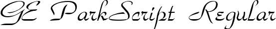 GE ParkScript Regular font - GEParkScript.ttf