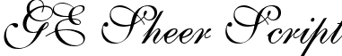 GE Sheer Script font - GESheerScript.ttf