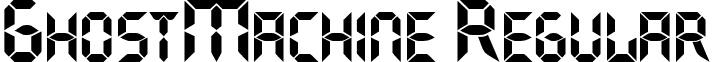 GhostMachine Regular font - GhostMachine.ttf