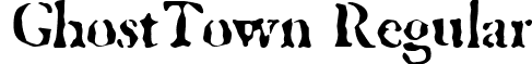 GhostTown Regular font - ghost.ttf