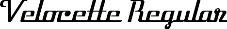 Velocette Regular font - Velocette.ttf