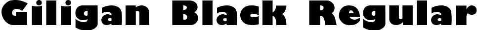 Giligan Black Regular font - GiliganBlack.ttf