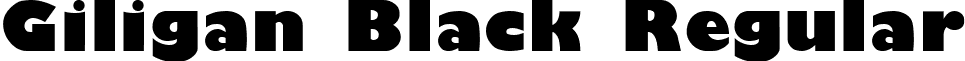 Giligan Black Regular font - giligblk.ttf