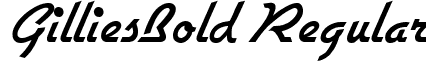 GilliesBold Regular font - GilliesBold.ttf