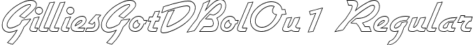 GilliesGotDBolOu1 Regular font - GilliesGotDBolOu1.ttf