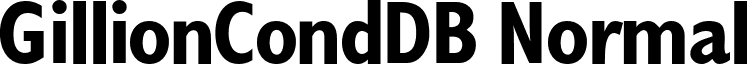 GillionCondDB Normal font - GillionCondDBNormal.ttf