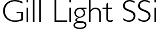 Gill Light SSi font - GillLightSSiLight.ttf