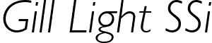 Gill Light SSi font - GillLightSSiLightItalic.ttf