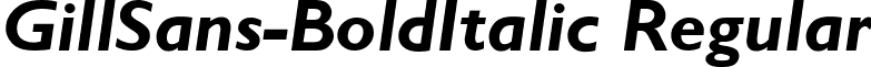GillSans-BoldItalic Regular font - GILLSAN2.ttf