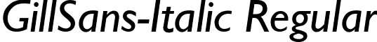 GillSans-Italic Regular font - GILLSAN3.ttf