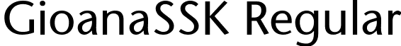 GioanaSSK Regular font - GioanaSSK.ttf