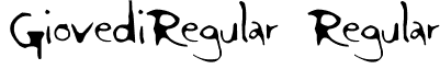 GiovediRegular Regular font - Giovedi.ttf