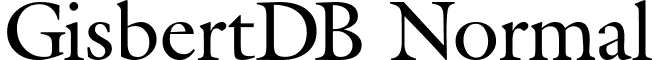 GisbertDB Normal font - GisbertDBNormal.ttf