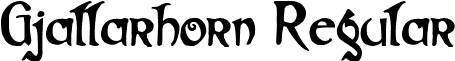 Gjallarhorn Regular font - GJ.ttf