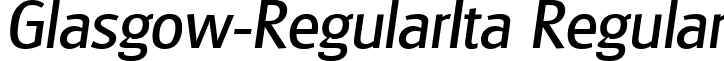 Glasgow-RegularIta Regular font - Glasgow-RegularIta.ttf