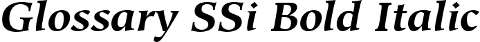 Glossary SSi Bold Italic font - GlossarySSiBoldItalic.ttf