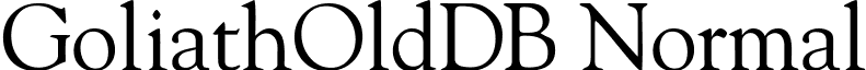 GoliathOldDB Normal font - GoliathOldDBNormal.ttf