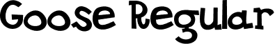 Goose Regular font - Goose.ttf