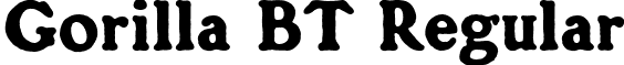Gorilla BT Regular font - GorillaBT.ttf
