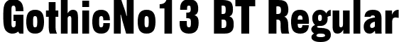 GothicNo13 BT Regular font - GOTHIC13.TTF