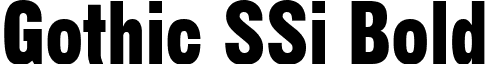 Gothic SSi Bold font - GothicSSiBold.ttf