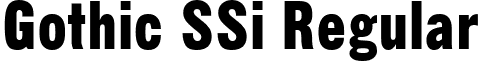 Gothic SSi Regular font - GothicSSi.ttf