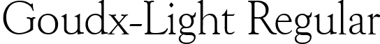 Goudx-Light Regular font - Goudx-Light.ttf