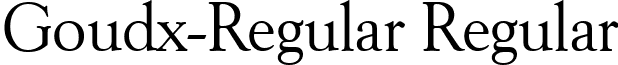 Goudx-Regular Regular font - Goudx-Regular.ttf