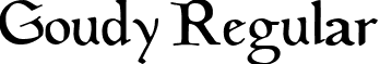 Goudy Regular font - GoudyRegular.ttf