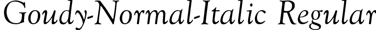 Goudy-Normal-Italic Regular font - goudyita.ttf