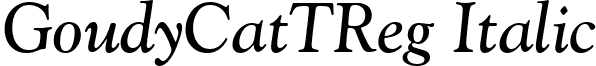 GoudyCatTReg Italic font - GoudyCatTRegItalic.ttf