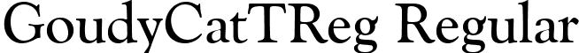 GoudyCatTReg Regular font - GoudyCatTReg.ttf