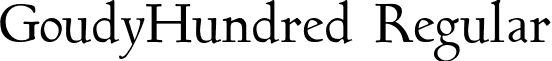 GoudyHundred Regular font - GOUDHUN.ttf