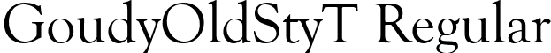 GoudyOldStyT Regular font - GoudyOldStyT.ttf