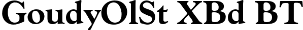 GoudyOlSt XBd BT font - GoudyOlStXBdBTExtraBold.ttf