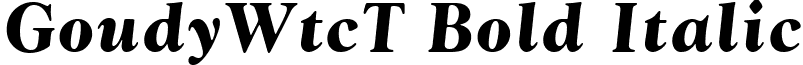 GoudyWtcT Bold Italic font - GoudyWtcTBoldItalic.ttf