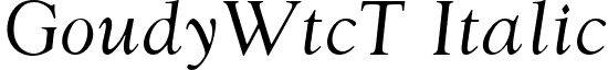 GoudyWtcT Italic font - GoudyWtcTItalic.ttf