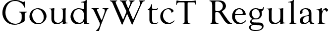 GoudyWtcT Regular font - GoudyWtcT.ttf